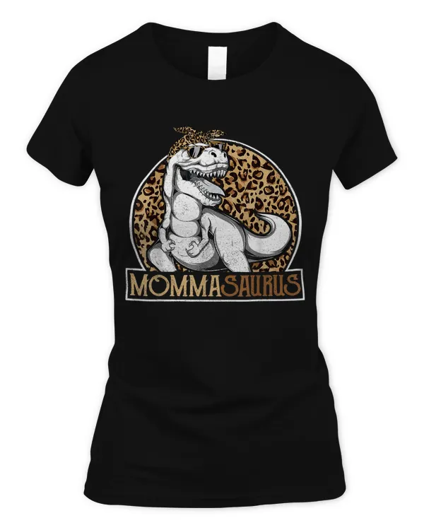 Mommasaurus Dinosaur Momma Leopard Shirt Mothers Day Grandma T-Shirt