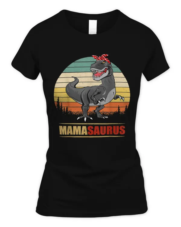 Mamasaurus T rex Dinosaur Funny Mama Saurus Matching T-Shirt