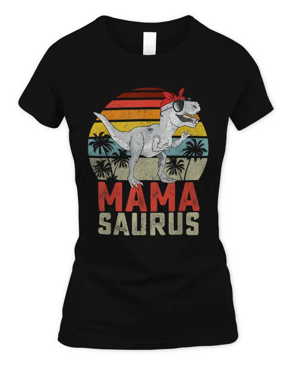 Mamasaurus T Rex Dinosaur Mama Saurus Family Matching Women T-Shirt