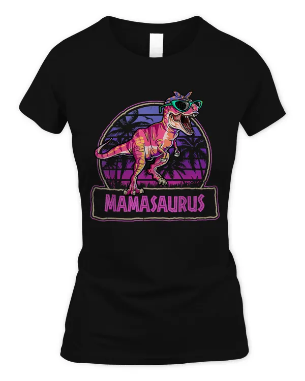 Mamasaurus T Rex Mama Saurus Women Dinosaur Family Matching T-Shirt