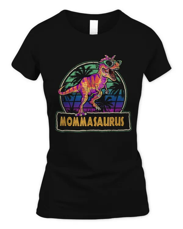 Mommasaurus T Rex Dinosaur Momma Saurus Matching T-Shirt