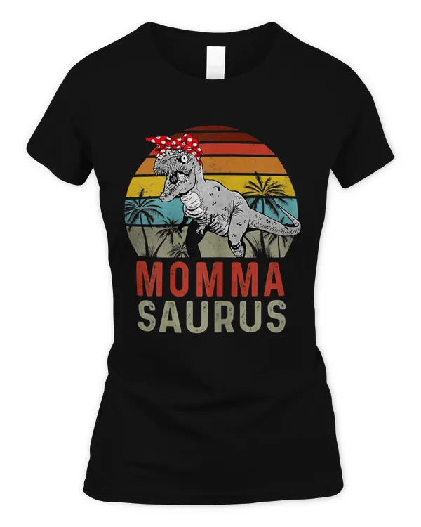 Womens Mommasaurus T Rex Dinosaur Funny Momma Saurus Family T-Shirt