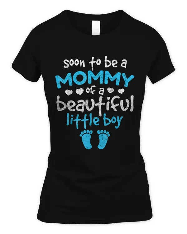 Future Mommy Little Boy Future Mom Pregnant Pregnancy T-Shirt