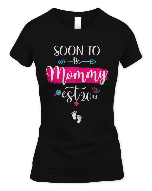 Womens Happy Mother's Day 2022 Tshirt Soon To Be Mommy 2022 T-Shirt