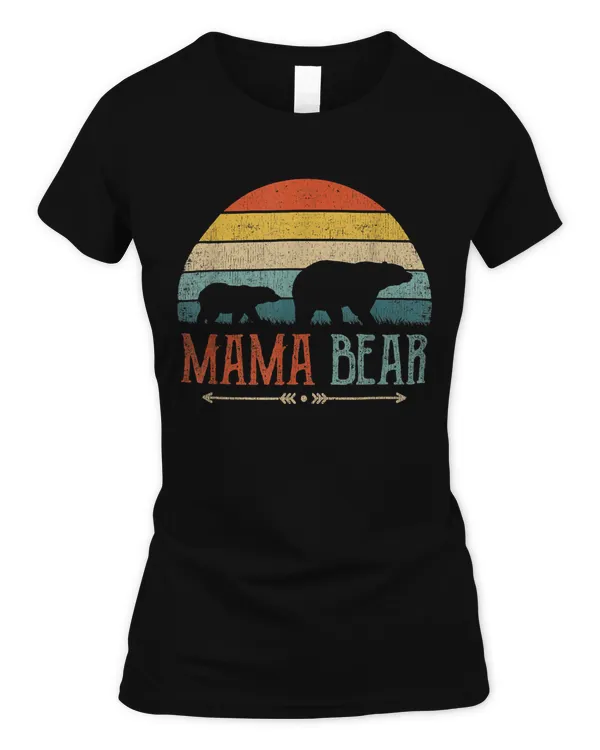 Cute Mama Bear Shirt Vintage Mother's Day Retro Mom T-Shirt