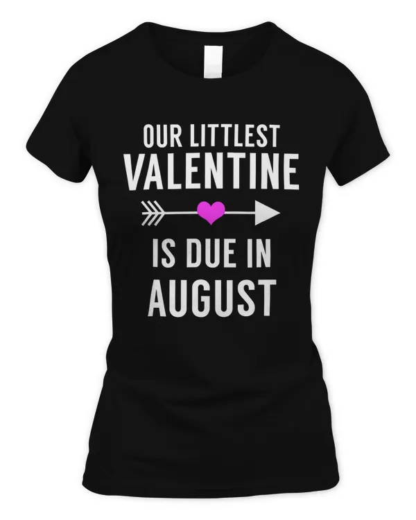 Valentine's Day Pregnancy Announcement Shirt for August Baby