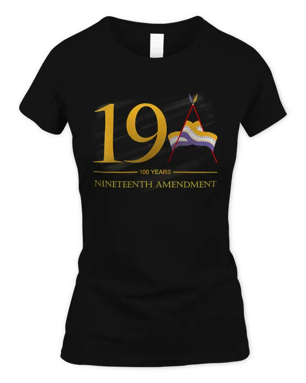 Vintage 19th Amendment 19A Victory Flag 100 Years Nineteenth T-Shirt