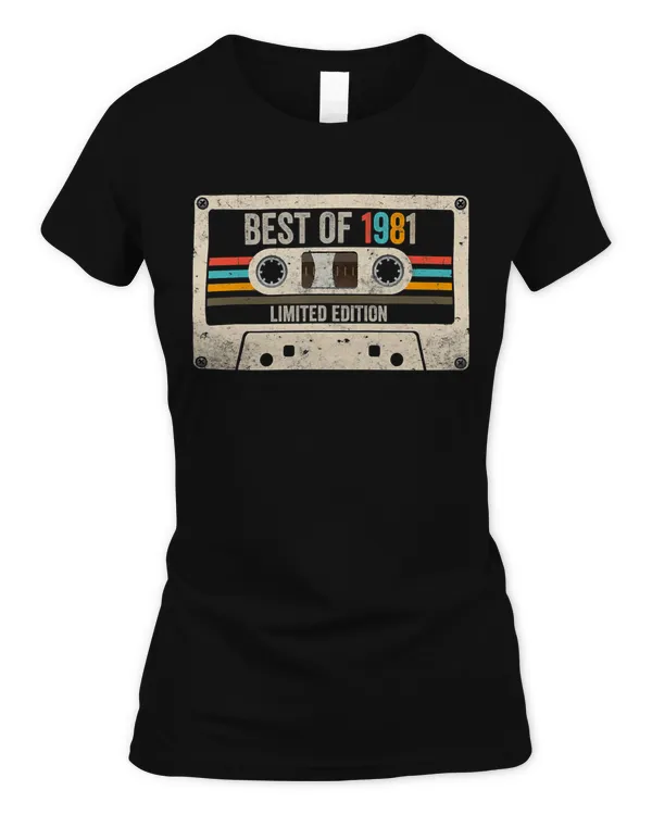 Best Of 1981 Limited Edition Vintage Cassette 39th Birthday T-Shirt