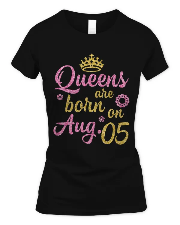 Crown Queens Are Born On August 14 Happy Birthday Shirt