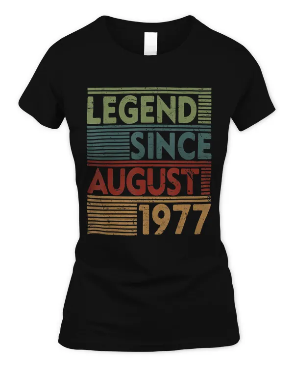 Born In August 1977 Tee Legend 43rd Birthday Gifts T-Shirt