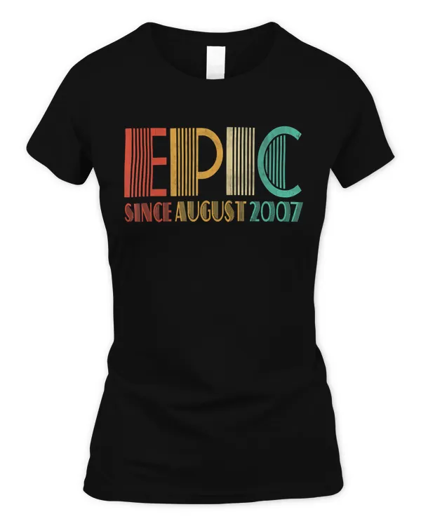 Epic Since August 2007 Shirt 12th Birthday 12 Year Old T-Shirt
