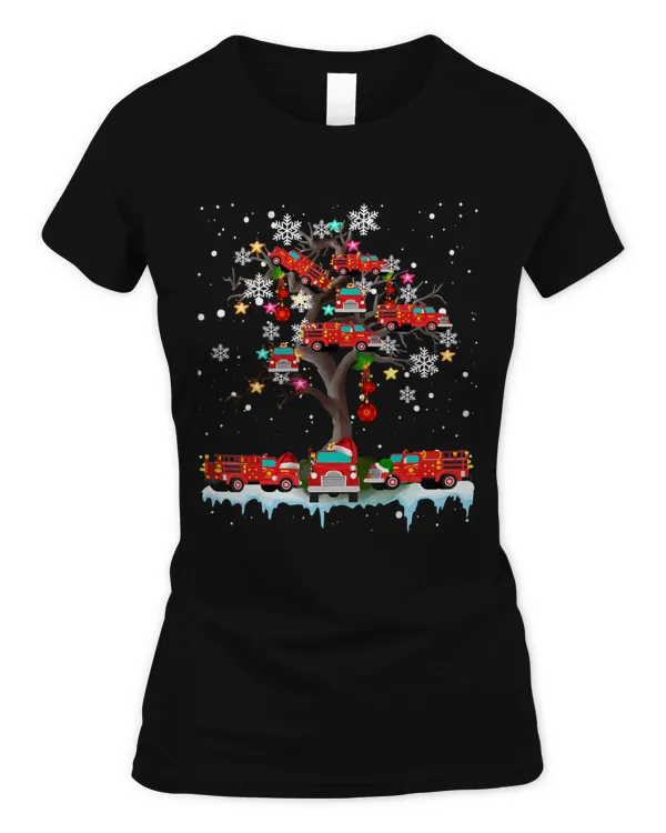 Christmas Fire Truck On Tree Santa Firefighter Lover Gifts