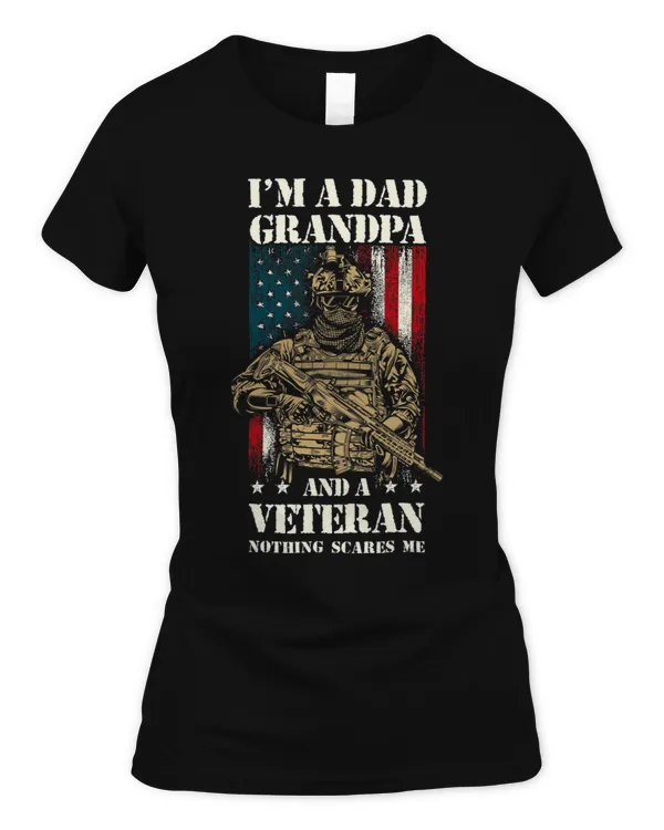 Veterans Day Men Fathers Day Im A Dad Grandpa Veteran Retro 3