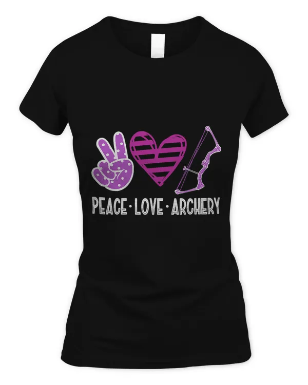 Womens PEACE LOVE ARCHERY Bow 2Arrow Shooting Teen Girls Women 2