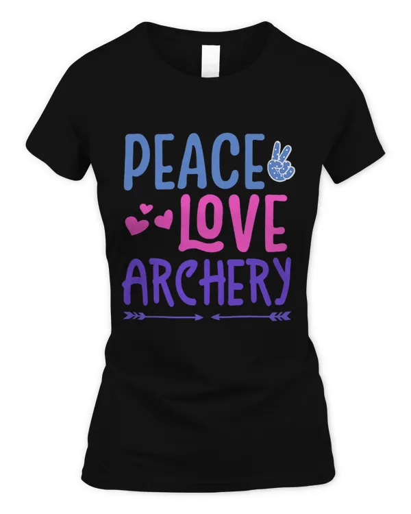 Womens PEACE LOVE ARCHERY Bow 2Arrow Shooting Teen Girls Women