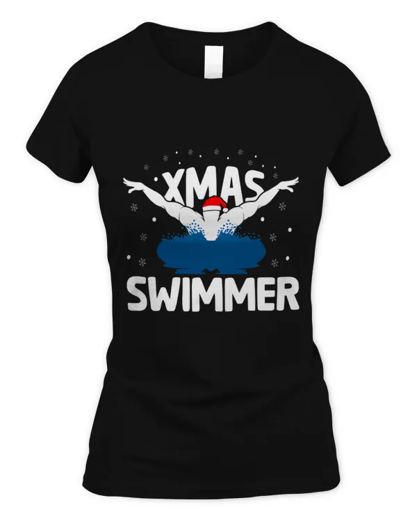 Xmas Swimmer Santa Hat Swimming Training Christmas Swimmer