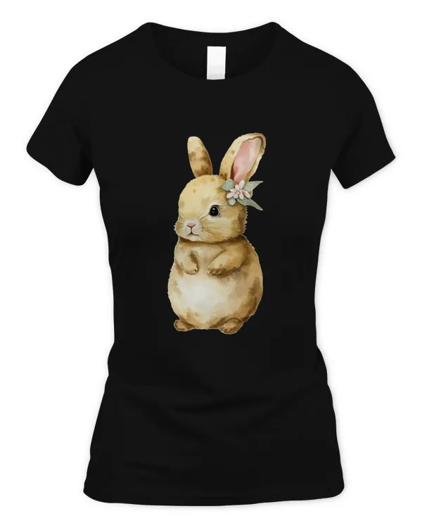 Floral Bunny Shirt Gift For Her