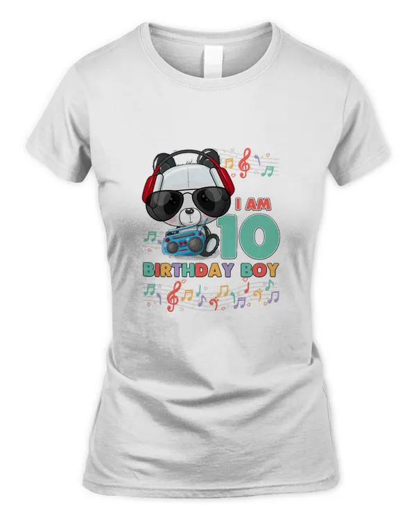 10 Years Old 10th Birthday Cool Panda Since 2012 Boys Kids T-Shirt