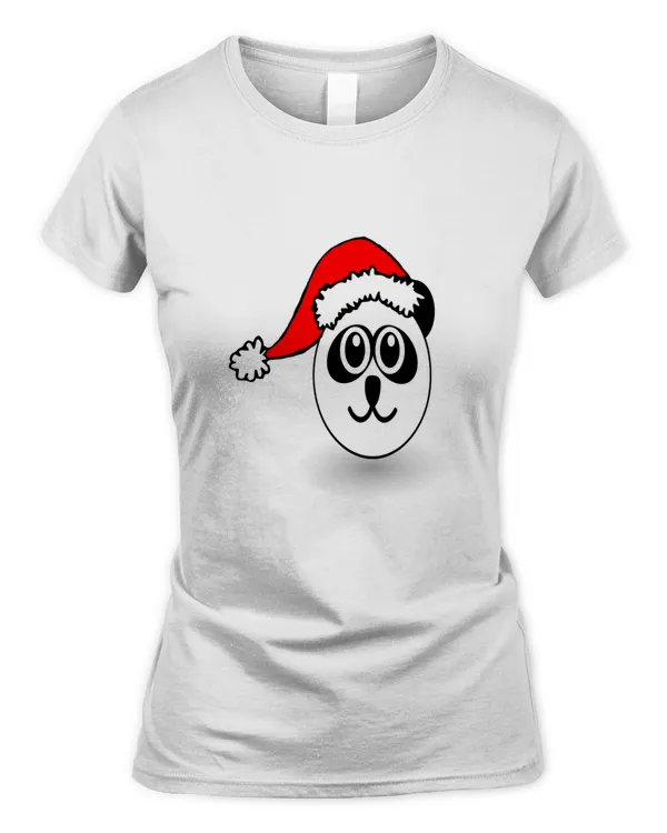 Christmas hat Cute panda happy new year party funny gift T-Shirt