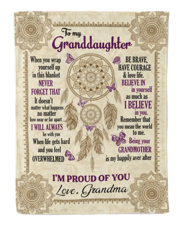Personalized Granddaughter Gift,  BELIEVE IN YOURSELF, Vintage Dreamcatcher and butterfly