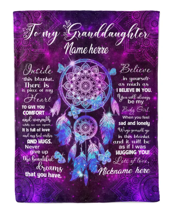 Personalized Granddaughter Gift Dreamcatcher Mandala Purple Galaxy themes
