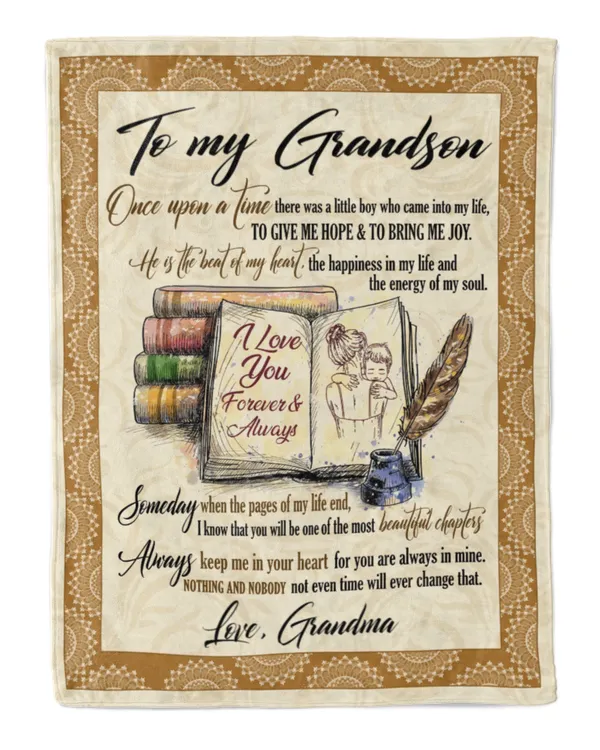 Personalized Grandson Gift,  PAGE OF MY LIFE, Vintage style