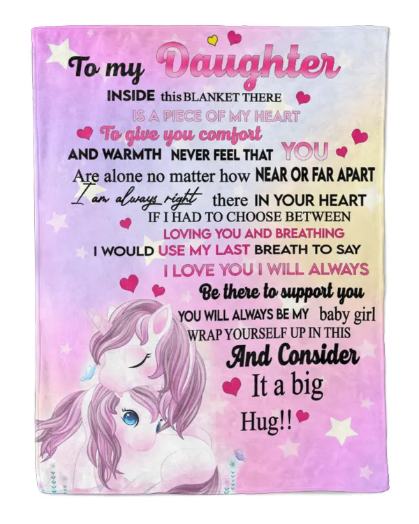 To My Daughter Personalized Blanket Gift From Mother