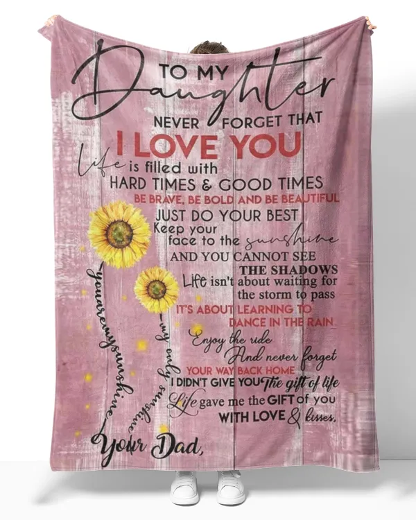 Mom To Sunflower Daughter-Never Forget That You Are My Sunshine blanket