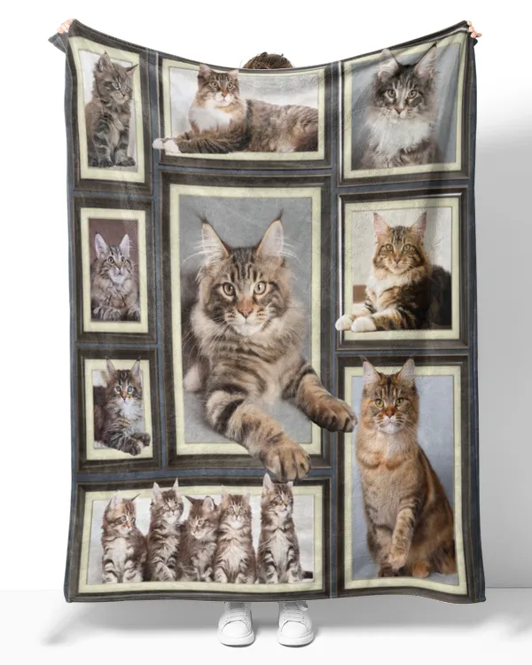 Maine coon cat picture frames set