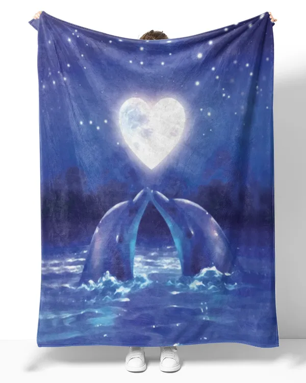 Dolphin kiss blue night