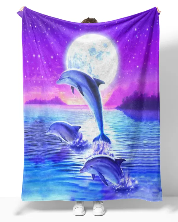 Purple Sky Dolphin Jumping