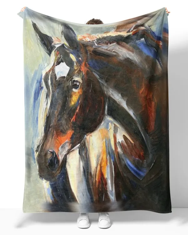 Black Horse Oil Painting