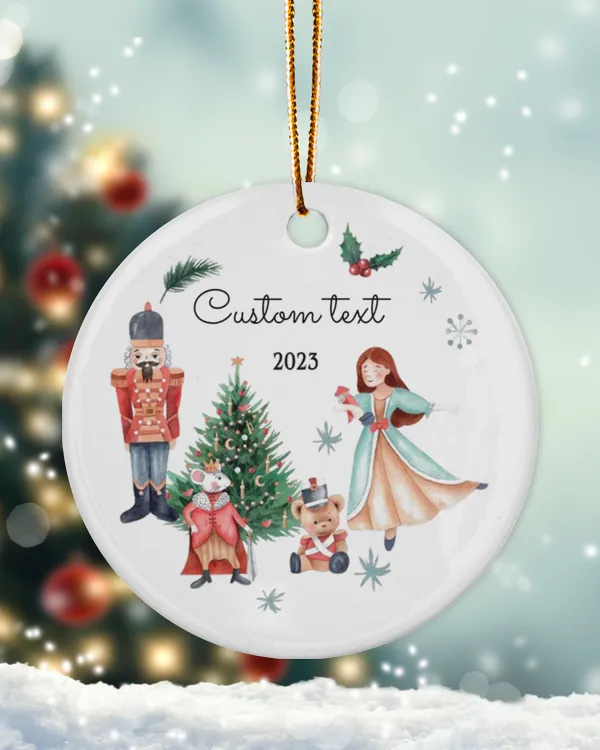 Personalized Name Christmas Ornament - Nutcracker Ballet Ornament