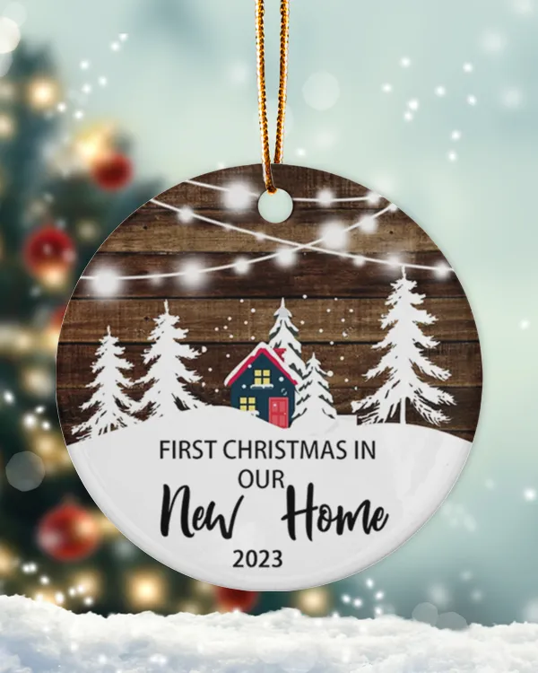 Our First Christmas as Mr & Mrs Deer Christmas Tree House Ornament Christmas