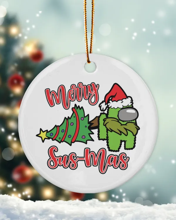Merry Sus-Mas Funny Christmas Ornament