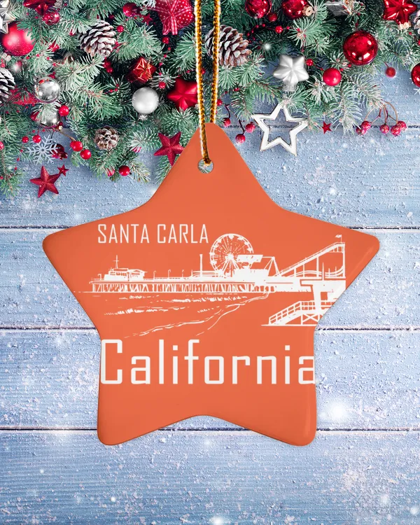Santa Carla California Ornament - Star