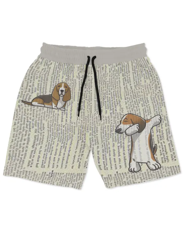 Basset Hound AOP Hawaiian Short