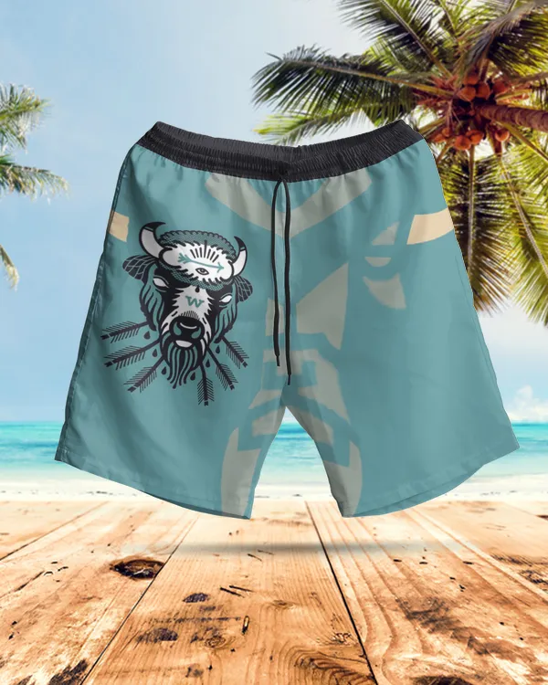 Bison AOP Hawaiian Short