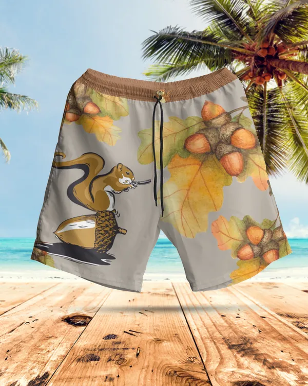 Squirrel -AOP Hawaiian Short