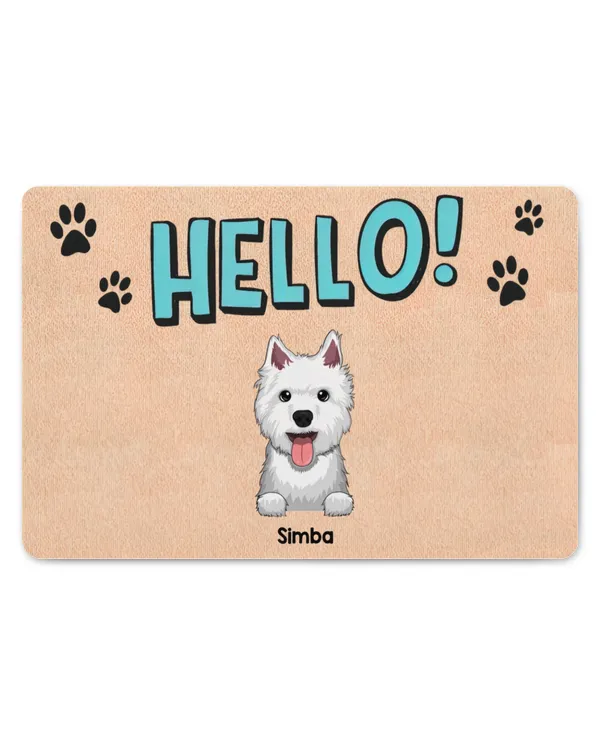Personalized Welcome Mat, Gifts For Dog Lovers HOD030223DM2
