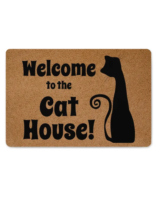 Welcome T The Cat House Doormat HOC110323DRM3