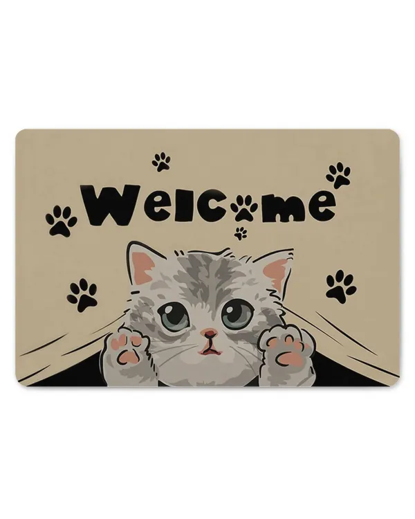 Welcome Cat Cute Doormat HOD300323DRM16
