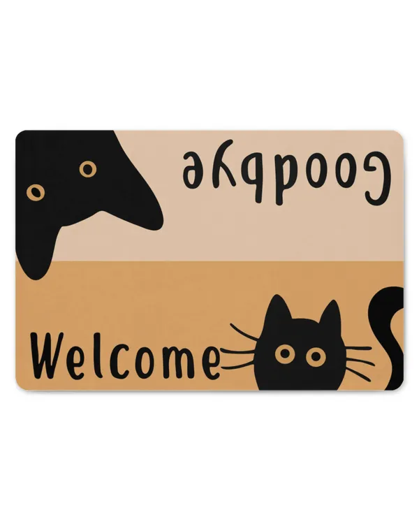 Welcome Goodbye Cats Doormat HOC030423DRM2