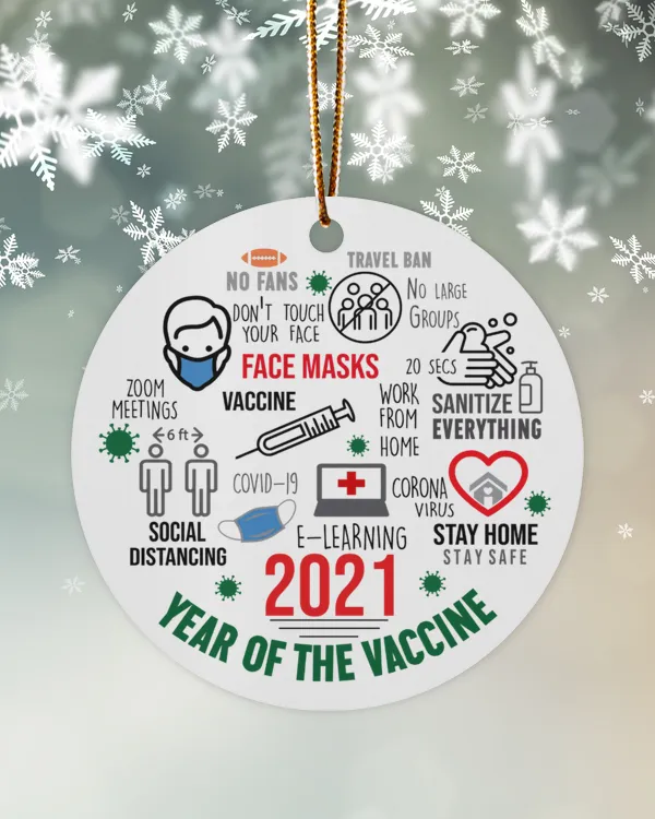 2021 Year Of The Vaccine Ornament