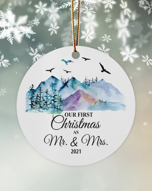 Our First Christmas As Mr. & Mrs. 2021 Ornament