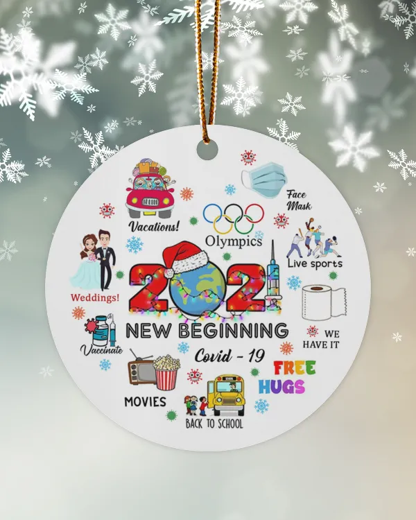 2021 in A Year Review Decorative Christmas Ornament Keepsake,2021 Pandemic, 2021 Christmas Ornament, Pandemic Ornament, Christmas Decoration, Vaccine Ornament, 2021 Memories