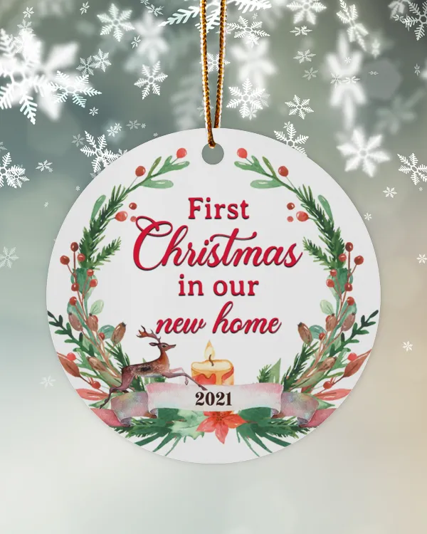 First Christmas in Our New Home 2021 Christmas Ornament, 2021 Pandemic, 2021 Christmas Ornament, Pandemic Ornament, Christmas Decoration, Vaccine Ornament, 2021 Memories