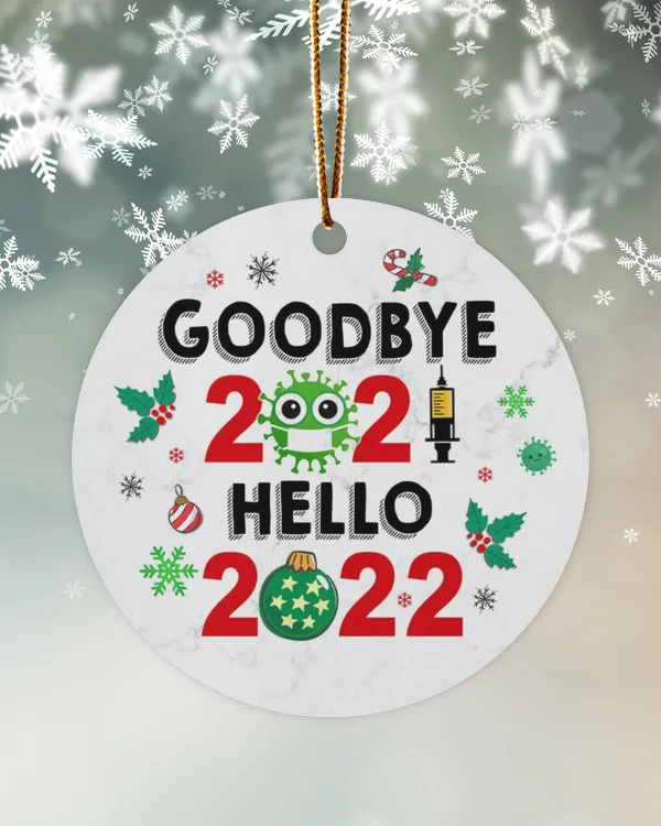 Goodbye 2020 Hell 2021 Christmas Tree Hanging Ornaments, 2021 Pandemic, 2021 Christmas Ornament, Pandemic Ornament, Christmas Decoration, Vaccine Ornament, 2021 Memories