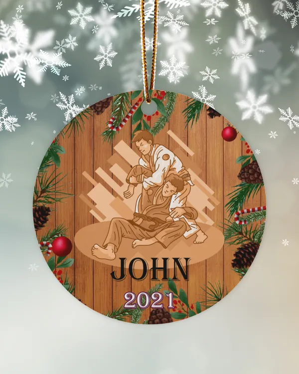 RD Personalized Jiu Jitsu Ornament, Christmas Ornament 2021