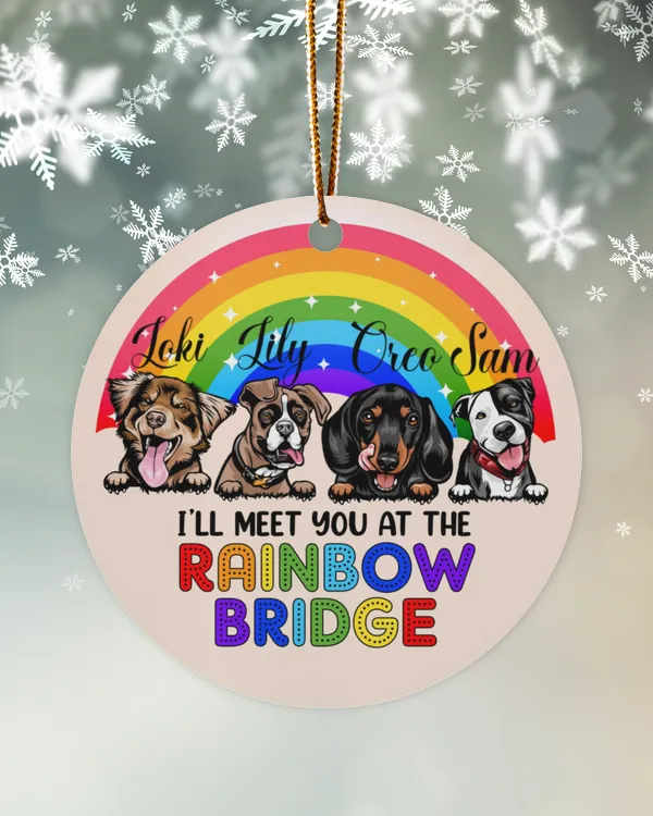 RD Personalized Meet You At The Rainbow Bridge, Memorial Gift For Dog Lovers